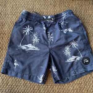 Boys quiksilver bathing suit swim shorts hybrid